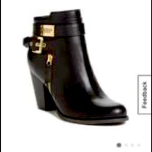 Black Gather Buckle Booties- Size 7M